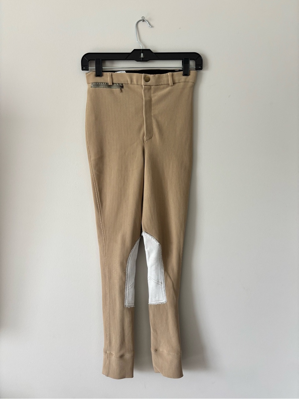 TuffRider Girls Size 16 Tan Knee Patch Equestrian Riding Breeches